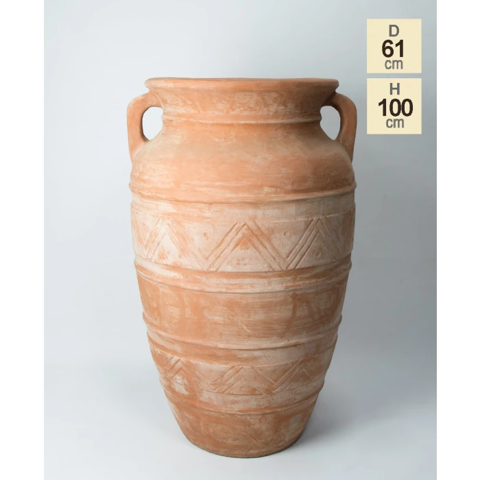 H100cm Terracotta Athenaian Vase Shape Planter 7 H100cm Terracotta Athenaian Vase Shape Planter - Image 7