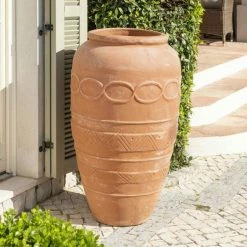 H100cm Terracotta Tall Vase Planter
