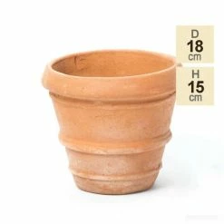 D17.5cm Terracotta Rolled Rim Pot -Cheap PLANTERS Store PP3989 9af9