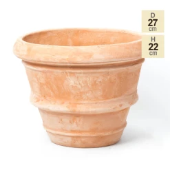 D27cm Terracotta Rolled Rim Pot -Cheap PLANTERS Store PP3990 main image 3e07
