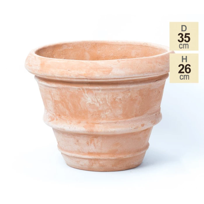 D34.5cm Terracotta Rolled Rim Planter 5 D34.5cm Terracotta Rolled Rim Planter - Image 5