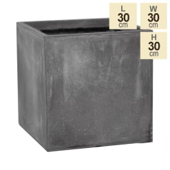 30cm Fibrecotta Medium Cement Cube Pot 13 30cm Fibrecotta Medium Cement Cube Pot -Cheap PLANTERS Store PP4041M main image bc62