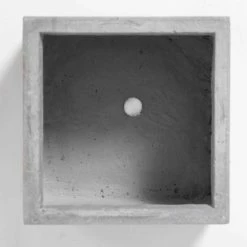 23cm Fibrecotta Small Cement Finish Cube Pot -Cheap PLANTERS Store PP4041S add image 5 5337