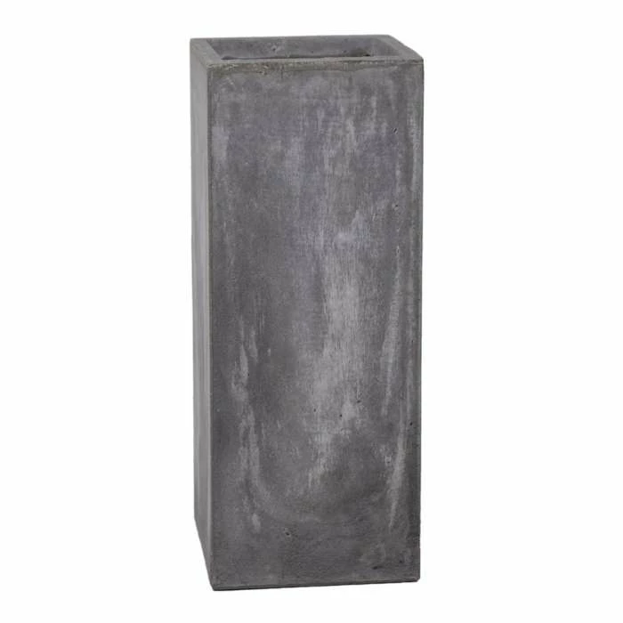 50cm Fibrecotta Cement Finish Tall Cube Planter 2 50cm Fibrecotta Cement Finish Tall Cube Planter - Image 2