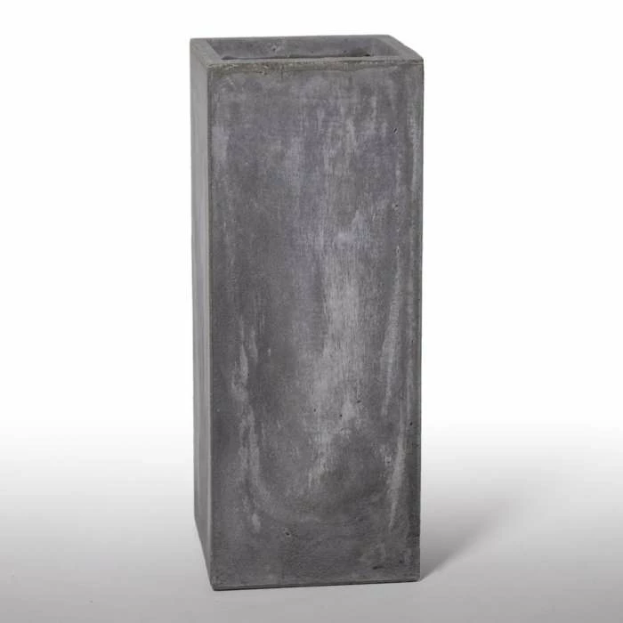 50cm Fibrecotta Cement Finish Tall Cube Planter 3 50cm Fibrecotta Cement Finish Tall Cube Planter - Image 3