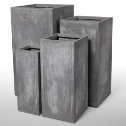 50cm Fibrecotta Cement Finish Tall Cube Planter 11 50cm Fibrecotta Cement Finish Tall Cube Planter -Cheap PLANTERS Store PP4042S add image 5 ccb4