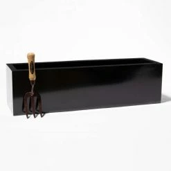 75cm x 20cm Gloss Fibreglass Window Box Planter in Black -Cheap PLANTERS Store PP4044 add image 2 5df2