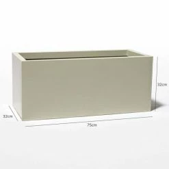 75cm Trough Zinc Ivory Textured Dipped Galvanised Planter 8 75cm Trough Zinc Ivory Textured Dipped Galvanised Planter -Cheap PLANTERS Store PP40758 add image 2 55b3