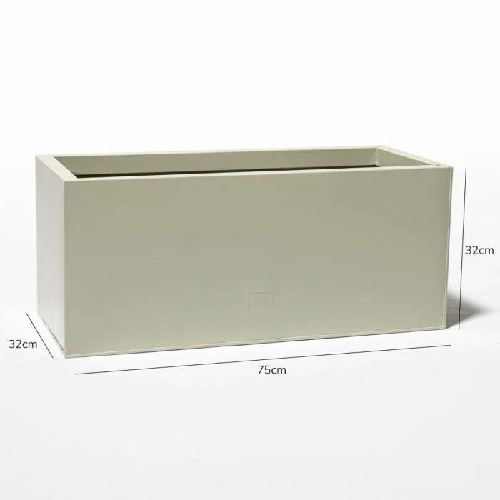 75cm Trough Zinc Ivory Textured Dipped Galvanised Planter 4 75cm Trough Zinc Ivory Textured Dipped Galvanised Planter - Image 4