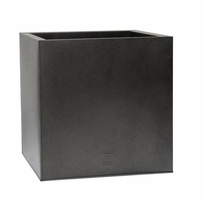 60cm Cube Zinc Silver & Black Textured Dipped Galvanised Planter 4 60cm Cube Zinc Silver & Black Textured Dipped Galvanised Planter - Image 4
