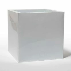 50cm Cube Zinc White Gloss Dipped Galvanised Planter -Cheap PLANTERS Store PP40765 feed image c107