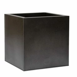50cm Cube Zinc Silver & Black Textured Dipped Galvanised Planter -Cheap PLANTERS Store PP40766 feed image 3596