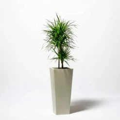 90cm Flared Square Zinc Ivory Textured Dipped Galvanised Planter -Cheap PLANTERS Store PP40770 add image 4 e661