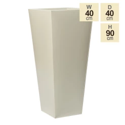 90cm Flared Square Zinc Ivory Textured Dipped Galvanised Planter -Cheap PLANTERS Store PP40770 main image 4ae8