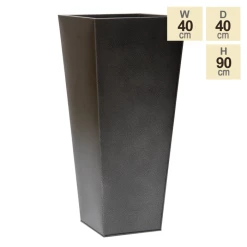 90cm Flared Square Zinc Silver & Black Textured Dipped Galvanised Planter 9 90cm Flared Square Zinc Silver & Black Textured Dipped Galvanised Planter -Cheap PLANTERS Store PP40772 main image 2393