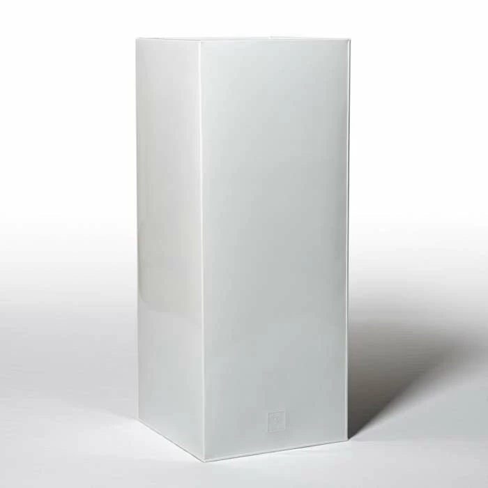 75cm Tall Cube Zinc White Gloss Dipped Galvanised Planter 1 75cm Tall Cube Zinc White Gloss Dipped Galvanised Planter