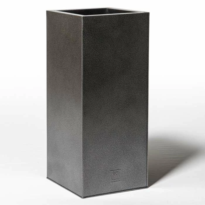 75cm Tall Cube Zinc Silver & Black Textured Dipped Galvanised Planter 1 75cm Tall Cube Zinc Silver & Black Textured Dipped Galvanised Planter