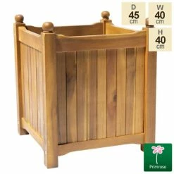40cm Cube Hardwood Planter