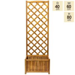 80cm Trough With Trellis Hardwood Planter -Cheap PLANTERS Store PP40789 main image 0e8f