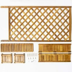 180cm Trough With Trellis Hardwood Planter -Cheap PLANTERS Store PP40790 add image 3 f427