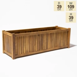 109cm Trough Hardwood Planter -Cheap PLANTERS Store PP40793 main image 96ff