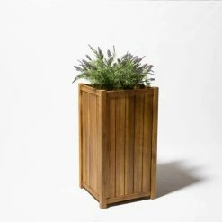 85cm Tall Cube Wooden Planter