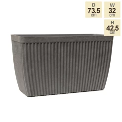 73.5cm Trough Grey Textured Planter 9 73.5cm Trough Grey Textured Planter -Cheap PLANTERS Store PP40811 main image 08e1
