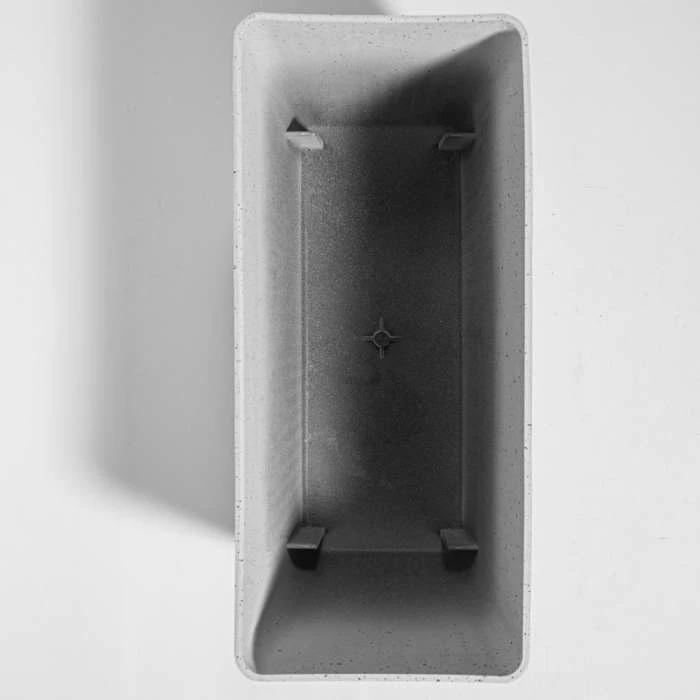 73.5cm Trough Grey Textured Planter 1 73.5cm Trough Grey Textured Planter