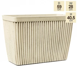 59cm Trough White Textured Speckled Planter -Cheap PLANTERS Store PP40818 main image 533c
