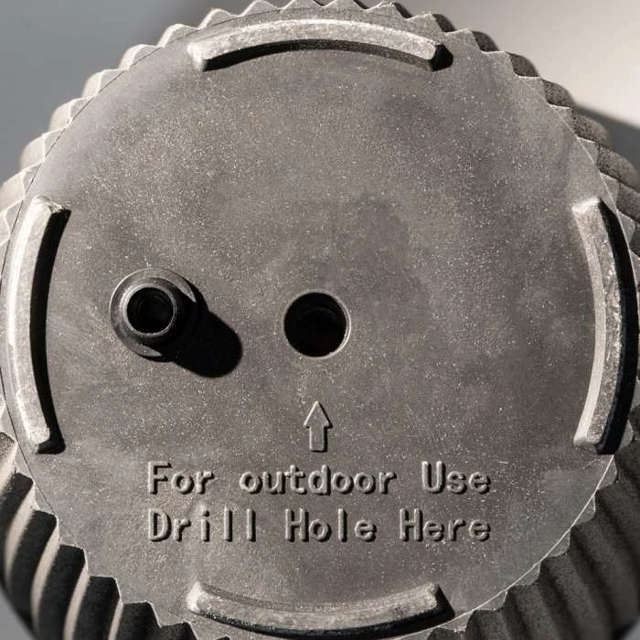 60cm Tall Round Grey Textured Planter 2 60cm Tall Round Grey Textured Planter - Image 2