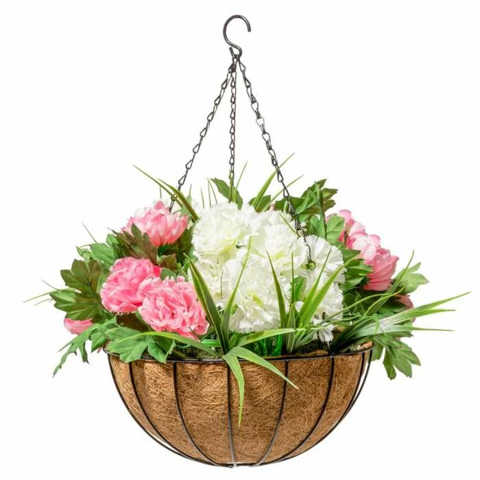 40.6cm Wire Lined Hanging Basket with Coco Liner 2 40.6cm Wire Lined Hanging Basket with Coco Liner - Image 2