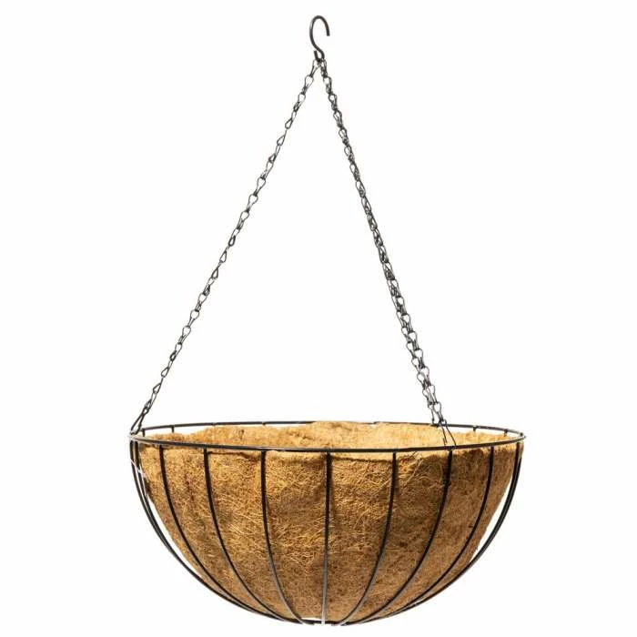 40.6cm Wire Lined Hanging Basket with Coco Liner 1 40.6cm Wire Lined Hanging Basket with Coco Liner