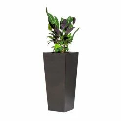 90cm Metallic Grey Polystone Tall Flared Planter -Cheap PLANTERS Store PP40882 add image 2 b849