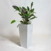 75cm White Gloss Polystone Tall Flared Planter