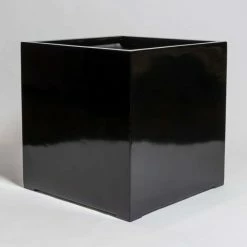 70cm Black Gloss Polystone Cube Planter 5 70cm Black Gloss Polystone Cube Planter -Cheap PLANTERS Store PP40891 add image 1 8569