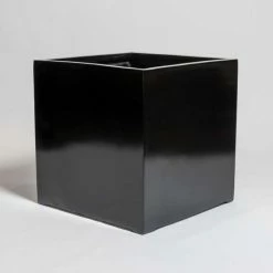 60cm Black Gloss Polystone Cube Planter -Cheap PLANTERS Store PP40896 add image 1 79be
