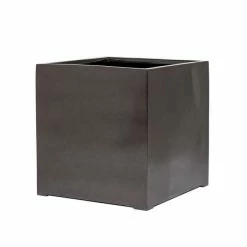 60cm Metallic Grey Polystone Cube Planter -Cheap PLANTERS Store PP40897 add image 1 d37c