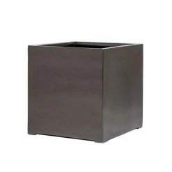 50cm Metallic Grey Polystone Cube Planter -Cheap PLANTERS Store PP40902 add image 2 9368