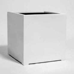 40cm White Gloss Polystone Cube Planter 7 40cm White Gloss Polystone Cube Planter -Cheap PLANTERS Store PP40905 add image 1 90ec