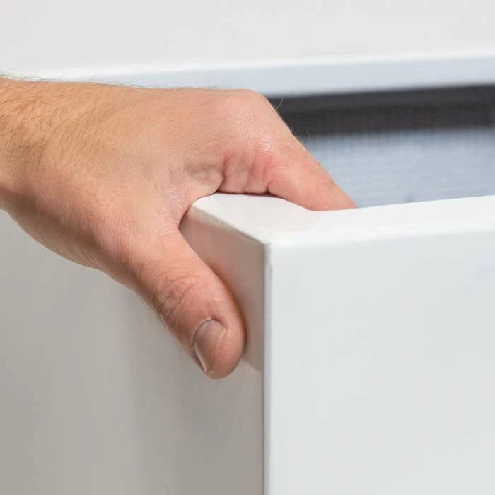 40cm White Gloss Polystone Cube Planter 4 40cm White Gloss Polystone Cube Planter - Image 4