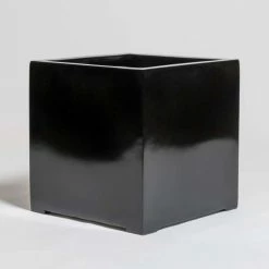 40cm Black Gloss Polystone Cube Planter 5 40cm Black Gloss Polystone Cube Planter -Cheap PLANTERS Store PP40906 add image 1 e65b