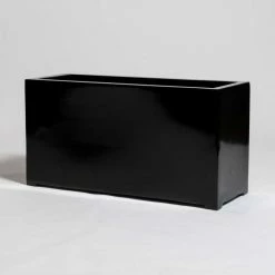 80cm Black Gloss Polystone Trough Planter -Cheap PLANTERS Store PP40971 add image 1 0ac3