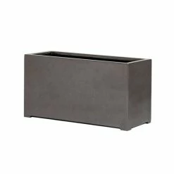 80cm Metallic Grey Polystone Trough Planter -Cheap PLANTERS Store PP40972 add image 1 23b6