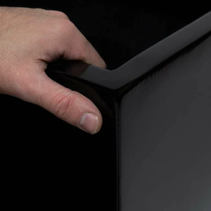 150cm Black Gloss Polystone Low Trough Planter 2 150cm Black Gloss Polystone Low Trough Planter - Image 2