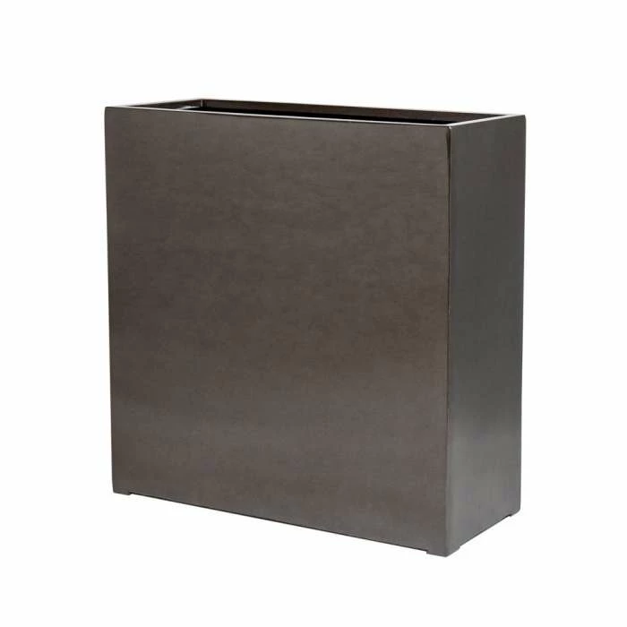 80cm Metallic Grey Polystone High Trough Planter 3 80cm Metallic Grey Polystone High Trough Planter - Image 3