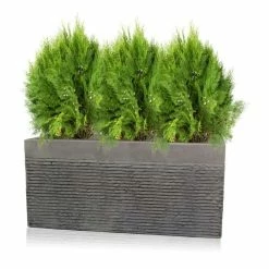 60cm Medium Light Grey Fibrecotta Brick Design Trough Planter - By Primrose™ 8 60cm Medium Light Grey Fibrecotta Brick Design Trough Planter - By Primrose™ -Cheap PLANTERS Store PP4507M add image 2 999c