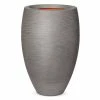 84cm Capi Nature Rib NL Elegant Deluxe Vase Planter in Grey
