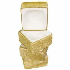 90cm Polystone Embossed Geometric Sandy Brown Trough Planter - By Primrose™ -Cheap PLANTERS Store PP4739 add image 5 8622