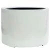 85cm XL Stone Composite Low Cylinder Planter in White