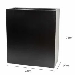 H72cm Large Polystone Tall Trough Planter in Black -Cheap PLANTERS Store PP5023BPL add image 2 0741